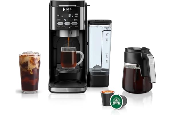 Ninja (Refurbished) Drip Coffee Maker | DualBrew Pro Hot & Iced Coffee | Compatible with K-Cup Pods | 3 Brew Styles (Classic, Rich, & Iced) | 60oz Removable Reservoir & Dishwasher Safe | (Renewed)