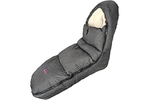 FUNLIFE Waterproof Winter Stroller Footmuff,Universal Bunting Bag Compatible with All Strollers,Filled with 3D Cotton Toddler Stroller Winter Cover M6-4T,Beige