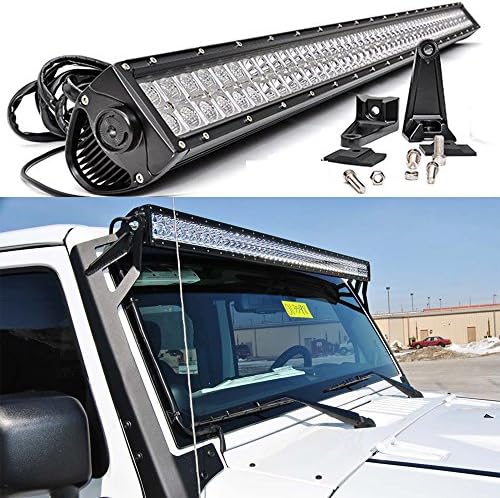 Tiauto 300W 50 Inch Off Road LED Work light Bar For Jeep off road Van Camper Wagon ATV AWD SUV 4WD 4x4 Pickup Van Off-road Grand Cherokee Kit ATV Tow Truck