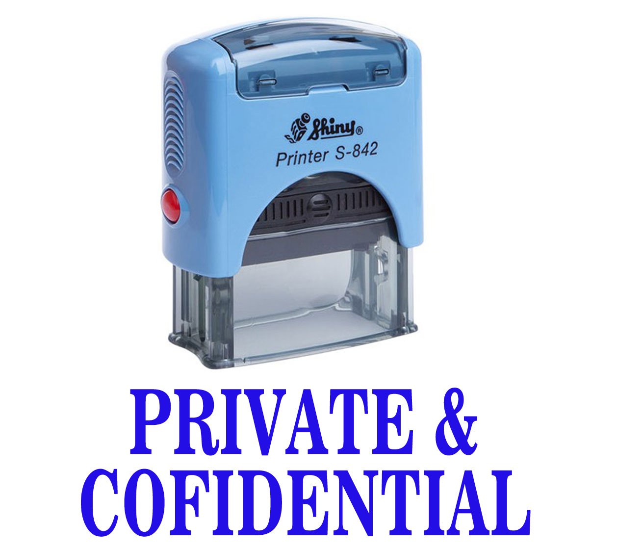 Printtoo Private & Confidential Self Inking Rubber Stamp Custom Shiny Office Stationary Stamp