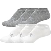 Under Armour UA Training Women's No-Show Socks, Medium Size, 6 Pairs