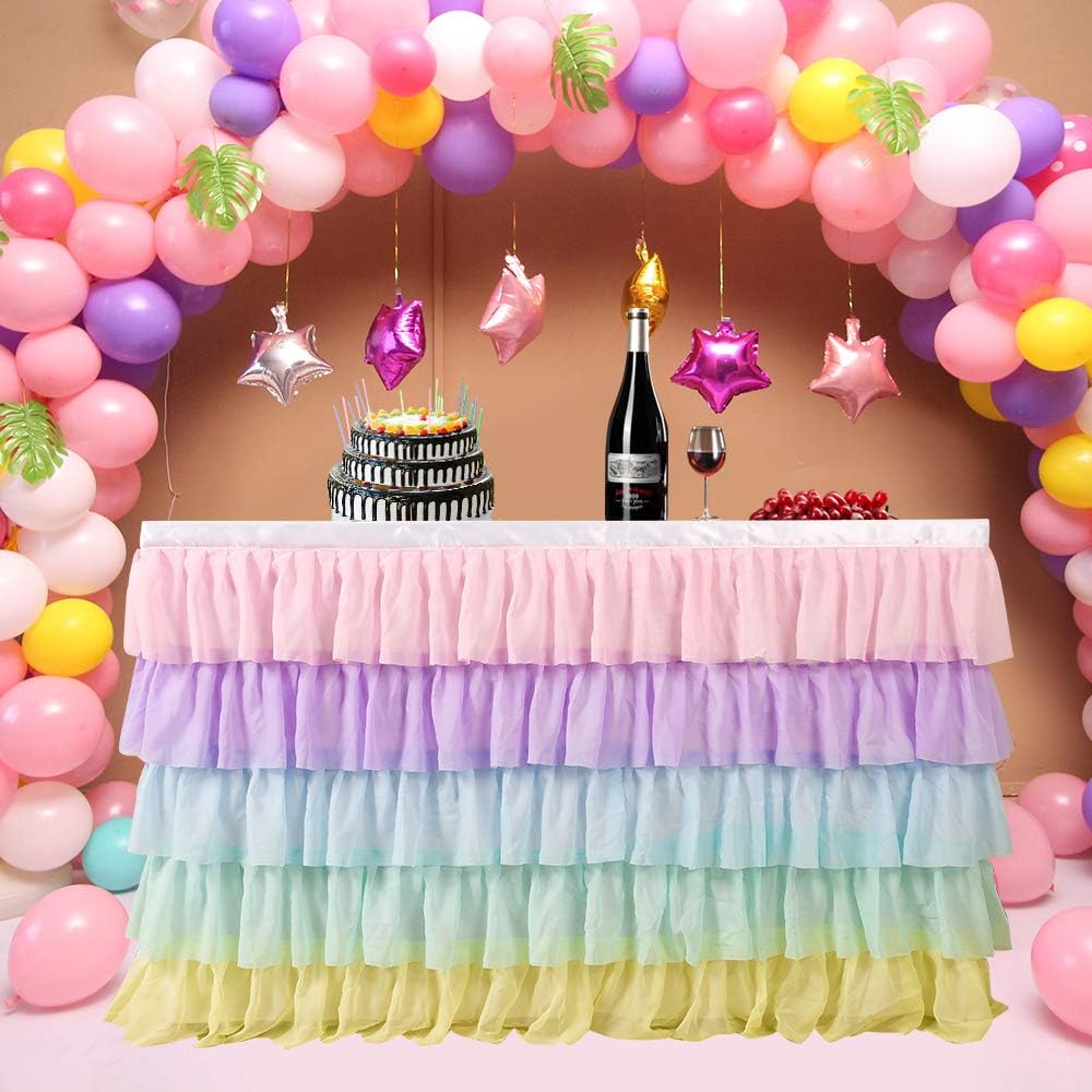 Best white cloth ruffled table runner