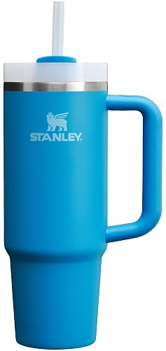 Stanley Quencher H2.0 Tumbler with Handle and Straw 30 oz | Flowstate 3-Position Lid | Cup Holder Compatible for Travel | Insulated Stainless Steel Cup | BPA-Free | Azure