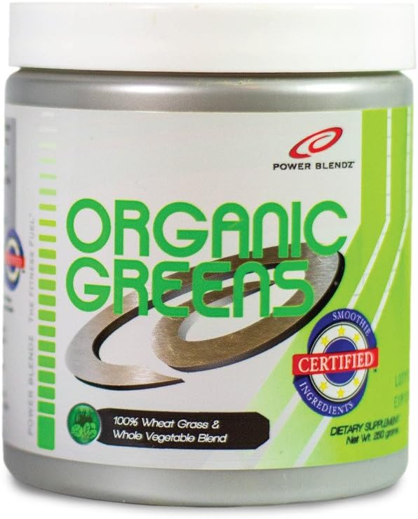 Healthy Vegetable Smoothie Powder, Organic Greens by Power Blendz, Includes Alfalfa Leaves, Parsley, Broccoli, Kale, Wheat Grass, and Oat Grass! Non-GMO, Antioxidants and Vitamins, 60 Servings