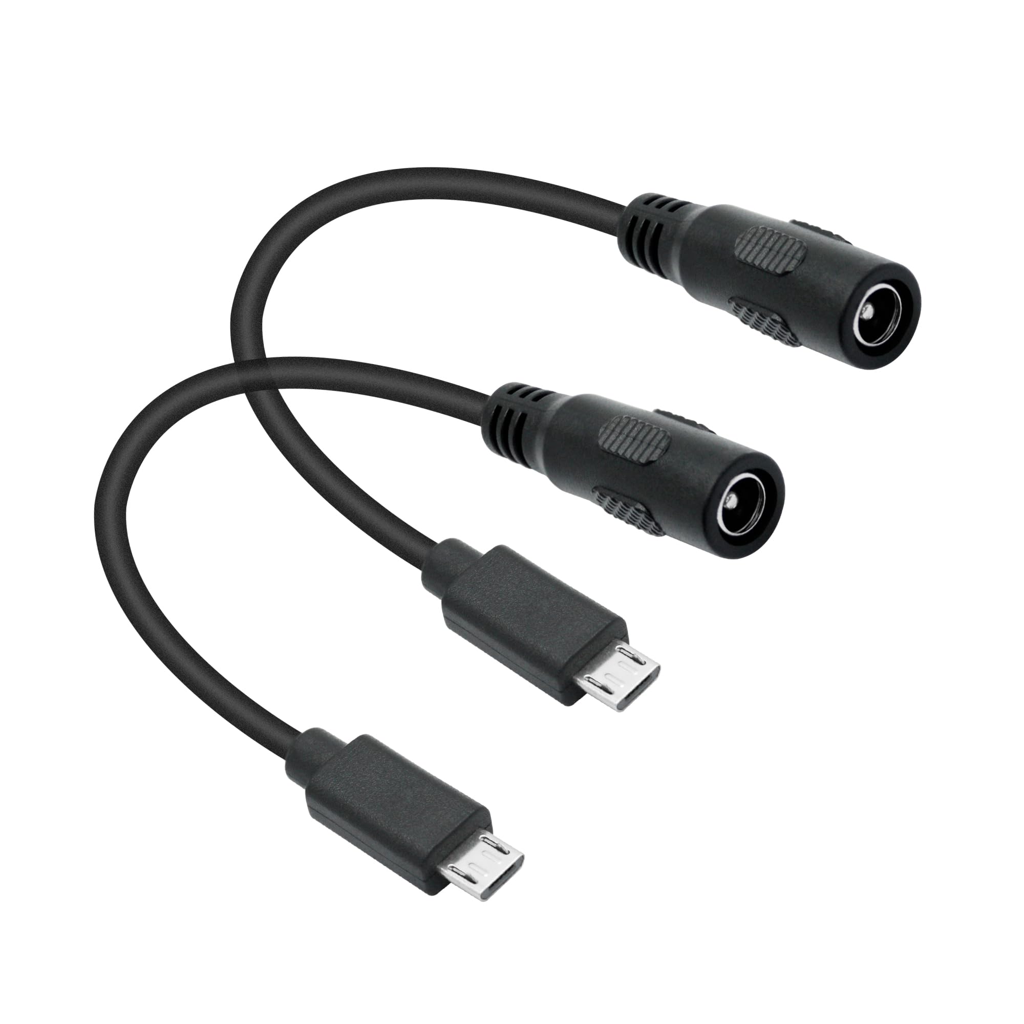 Photo 1 of Maixbomr Short DC 5.5mm x 2.1mm to Micro USB Power Cord 6inch, 5V 3A Power Charging Extension Cable, for LED Desk Lamp, Small Fan Etc Other Micro USB Port Equipment(2Pcs)