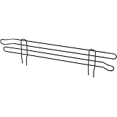 Nexel Wire Shelf Ledge, 18"W x 4"H, Black Epoxy