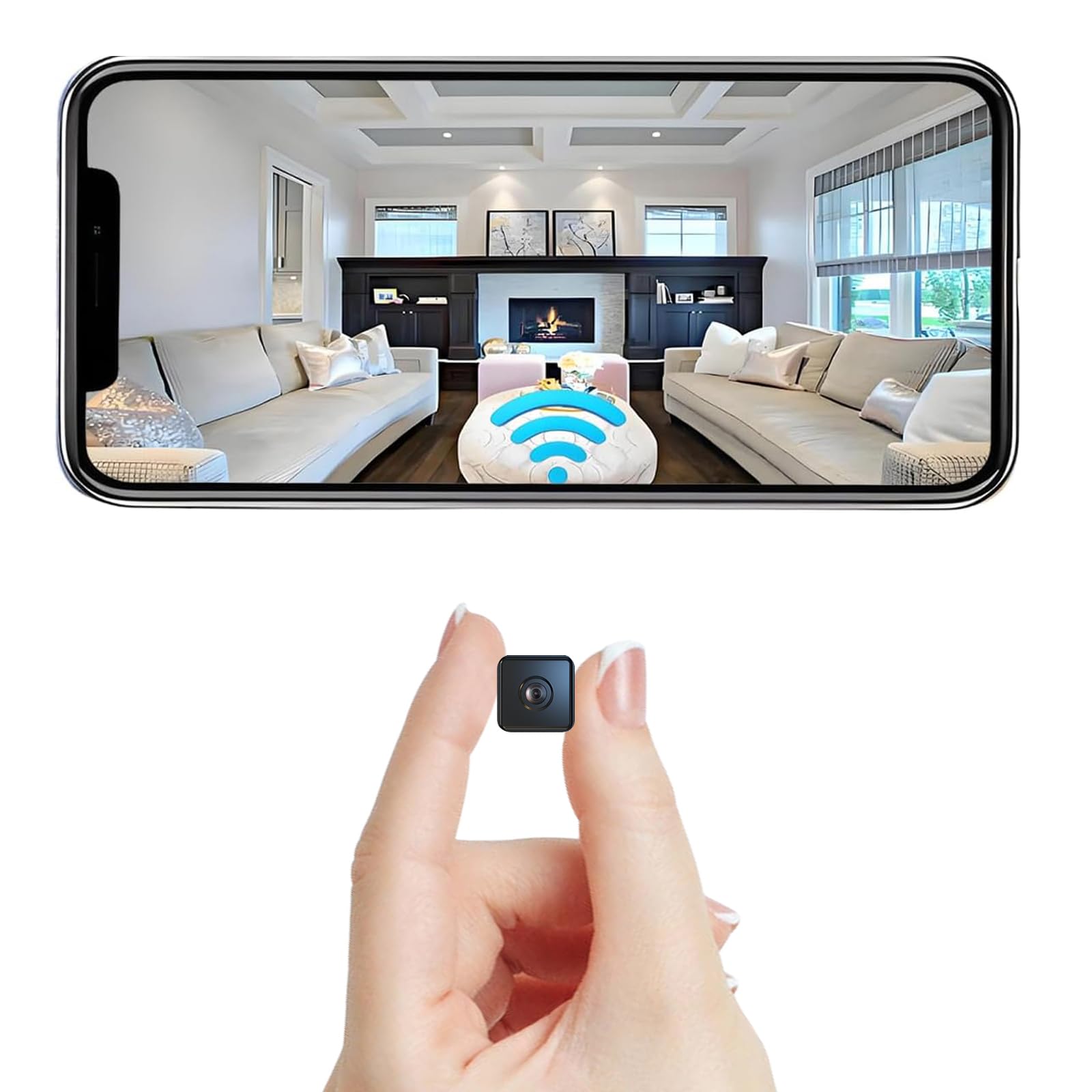Photo 1 of Mini Camera Home Wireless Security Cam Indoor HD Camera Small Smart WiFi House Portable Cameras Tiny House Nanny Body Cam Battery Life Powered Body Cameras 150 Wide Angle Night Vision Motion Detection