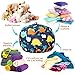 BROLEX 27'' Stuffed Animals Bean Bag Chair Cover-100% Cotton Canvas Kids Toy Storage Zipper Bags Comfy Pouf for Unisex Boys Girls Toddlar, Dinosaur Print