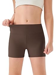 Haloumoning Girls Athletic Shorts Kids High Waisted