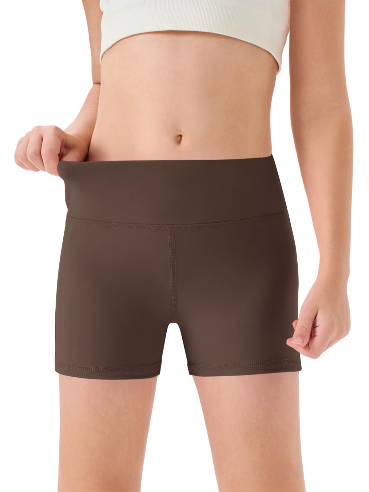 Haloumoning Girls Athletic Shorts Kids High Waisted