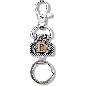 Angyape Western Cowboy Letter Keychain Initial Key Chain Key Holder for Belt Purse Bag Charms Car Keys Accessories Gifts