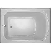 PROFLO PFS6032RSK Hillsboro 60" x 32" Three Wall Alcove Acrylic Soaking Tub with Right Drain and Overflow - White