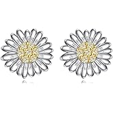 Daisy Earrings for Women 925 Sterling Silver Daisy stud Flower Jewelry Birthday Gifts for Wife Friends