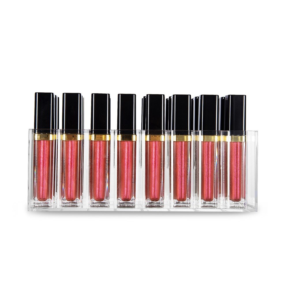 HBlife Lip Gloss Holder Organizer, 24 Spaces Clear Acrylic Makeup Lipgloss Display Case: Beauty