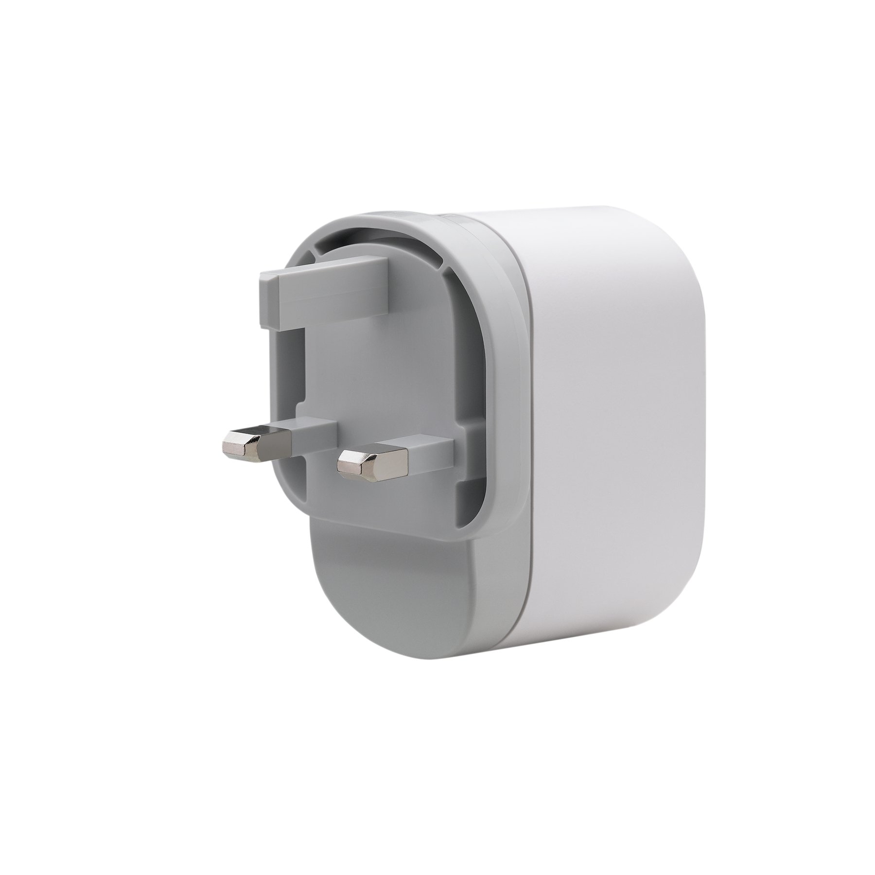 Belkin Dual USB Charger for iPhone and iPod - UK 3-pin - with 2 cables 1.2m long (1x Mini-USB to USB, 1x iPod/iPhone to USB)