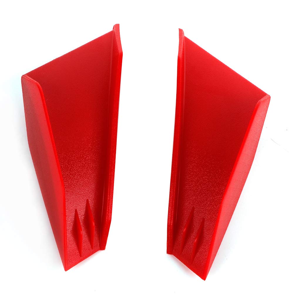 1 Pair Universal Motorcycle Winglet Aerodynamic Wing Kit Fit(Red)