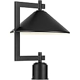 Ripley 16" 1-Light Outdoor Post Light in Black for Driveways, and Walkways, Dark-Sky Compliant(16" x 12"), 49063BKT