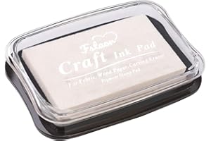 MOYBMG Large Finger Ink Pads for Washable Craft Ink Stamp Pads, DIY for Rubber Stamps, Paper, Scrapbooking, Wood Fabric, Best Gift for (3 x2 inch White)