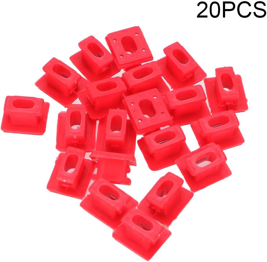 Red Insert Grommets 20pcs/set for BMW E46/E65/E66/E83N Car Fasten Clips Panel Fixing Buckles Dashboard Dash Trim Strip Clips