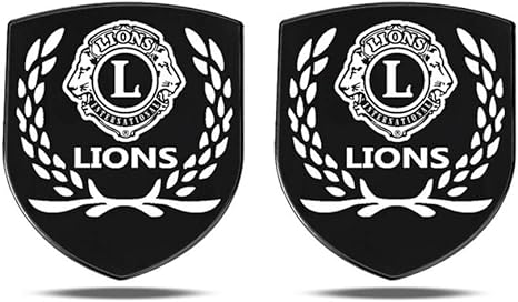 Amazon Co Jp 3dエンブレム 2pcs 3dバッジエンブレムカーステッカーカーデカールライオンパターン用カーエンブレムステッカー シルバー 車のエンブレム Color Black ホーム キッチン
