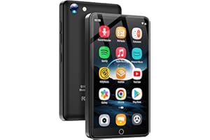 AHENOD 4.02" MP3 Player with Bluetooth and WiFi, 80GB Android MP4 Player with Speakers, Music Player for Kids with 13MP Camera, Streaming Music Player with Spotify, YouTube, and Play Store