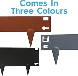 Harbour Housewares 5M Zinc Galvanised Steel Lawn Edging 8cm Face Anthracite view 6