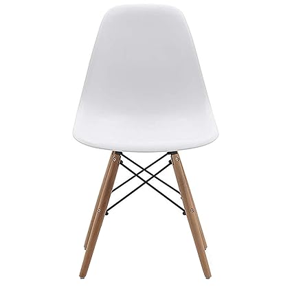 TIED RIBBONS Designer DSW Chair for Bed Room, caf, Bed Room, Home, Living Room, Side Chair, Accent Chair (White, 81 cm X 44 cm)