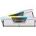 CORSAIR VENGEANCE RGB DDR5 RAM 32GB (2x16GB) 6400MHz CL32 Intel XMP iCUE Compatible Computer Memory - White (CMH32GX5M2B6400C32W)
