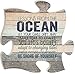 Lessons from the Ocean Let Your Cares Drift Away 12 x 12 inch Wood Puzzle Piece Wall Sign Plaque