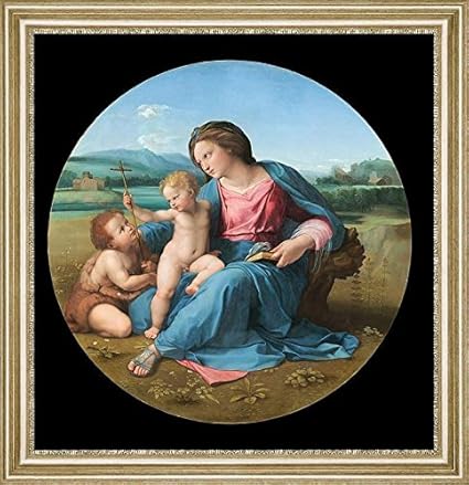 Amazon The Alba Madonna By Raphael 15 X 15 Amazn Dr751 1515 アートフレーム ポスター オンライン通販