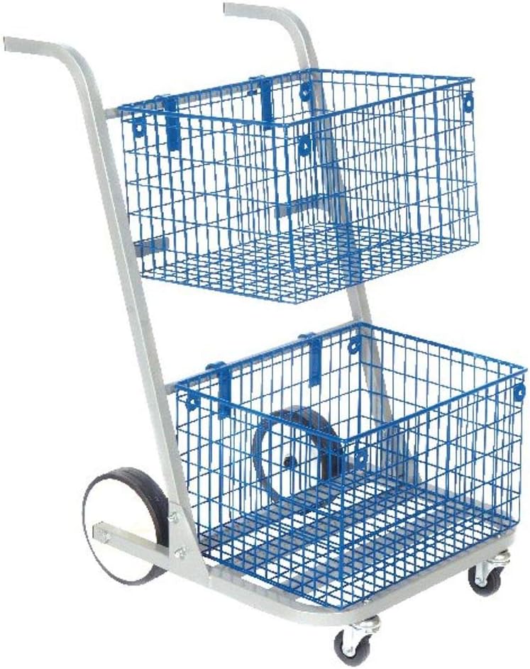 GoSecure Major Mail Trolley Removable Baskets Silver MT2SIL