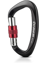 Domum 25kN Locking Climbing Carabiner Clip Holds 4457lbs with Screw Gate EN12275 Certified for Mountain Rock Climbing & Hammock Used for Exploring Rappelling