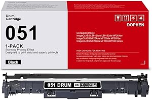 LOMENTICS 1-Pack 051 Drum Unit Black: Compatible 051 Drum Unit Replacement for imageCLASS MF264dw MF267dw MF269dw LBP162dw Printer
