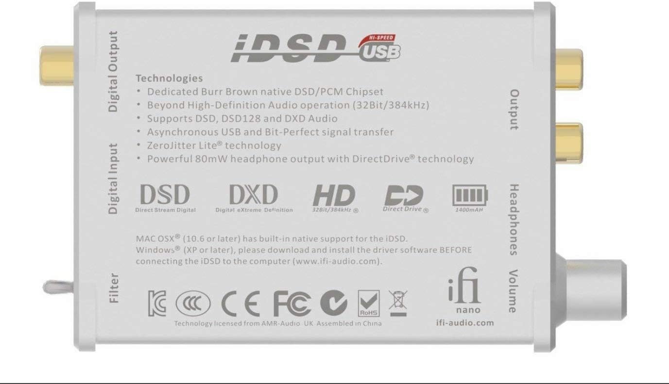 Amazon Com Ifi Audio Nano Idsd Le Portable Dac And Headphone Amplifier Use With Smartphones Daps Tablets Laptops Home Audio Theater