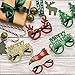 JAYKIDS 16PCS Christmas Glasses Party Favors Christmas Tree Hanging Ornaments Decorations Photo Booth Props Xmas Party Decorations Eyeglasses Frame for Christmas Holiday Party Supplies