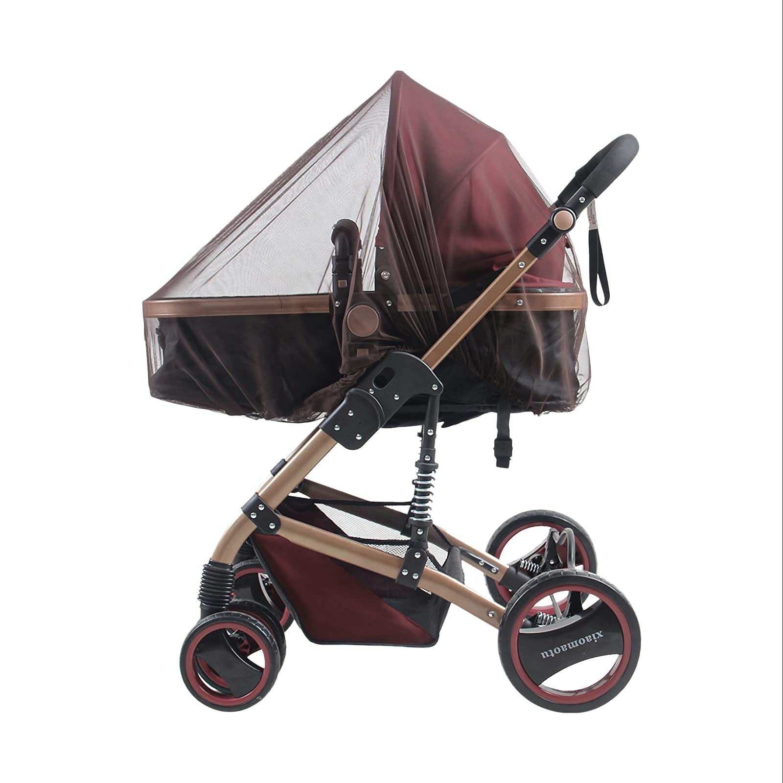 Universal Mosquito Net for Pram Stroller Pushchair Brown Insect Net Breathable Fly Insect Bug Net Baby Mosquito Net for Pram Buggy Carriage Bassinet Carrycot Crib Cradle Newborn Travel Outdoor