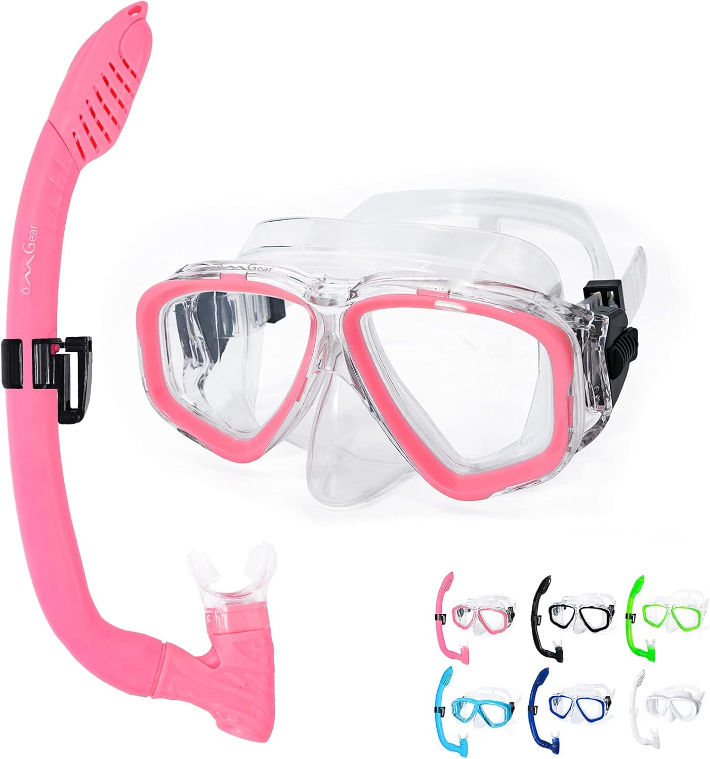 OMGear Diving Goggles and Snorkel Set for Kids Junior Youth Children Swim Mask Snorkel Combo Child Scuba Dive Mask Snorkeling Equipment(Pink) : Sports & Outdoors
