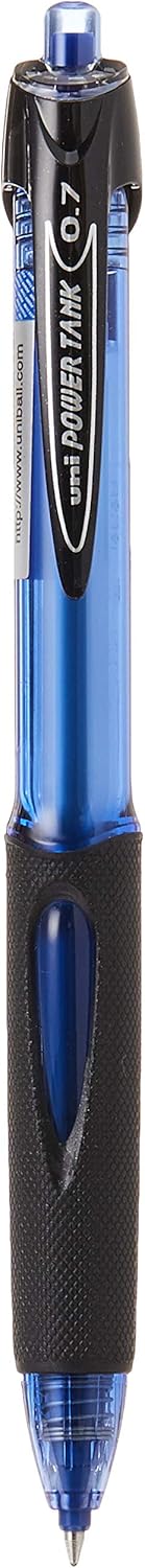 Uni Power Tank Ballpoint Pen - 0.7 mm - Blue Body - Blue Ink - Image 3