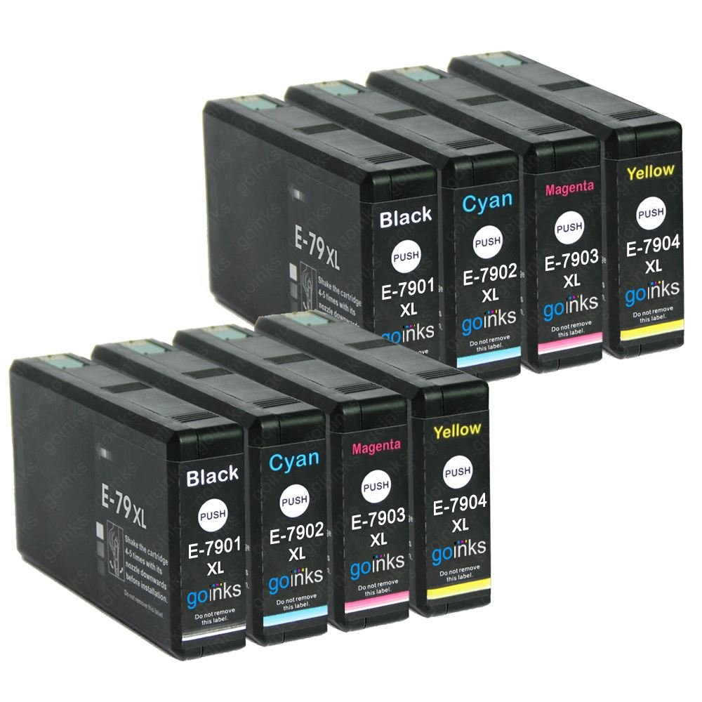 Go Inks 2 Set of 4 Ink Cartridges to replace Epson T7906 (79XL Series) Compatible/non-OEM for Epson WorkForce Pro Printers (8 Inks)