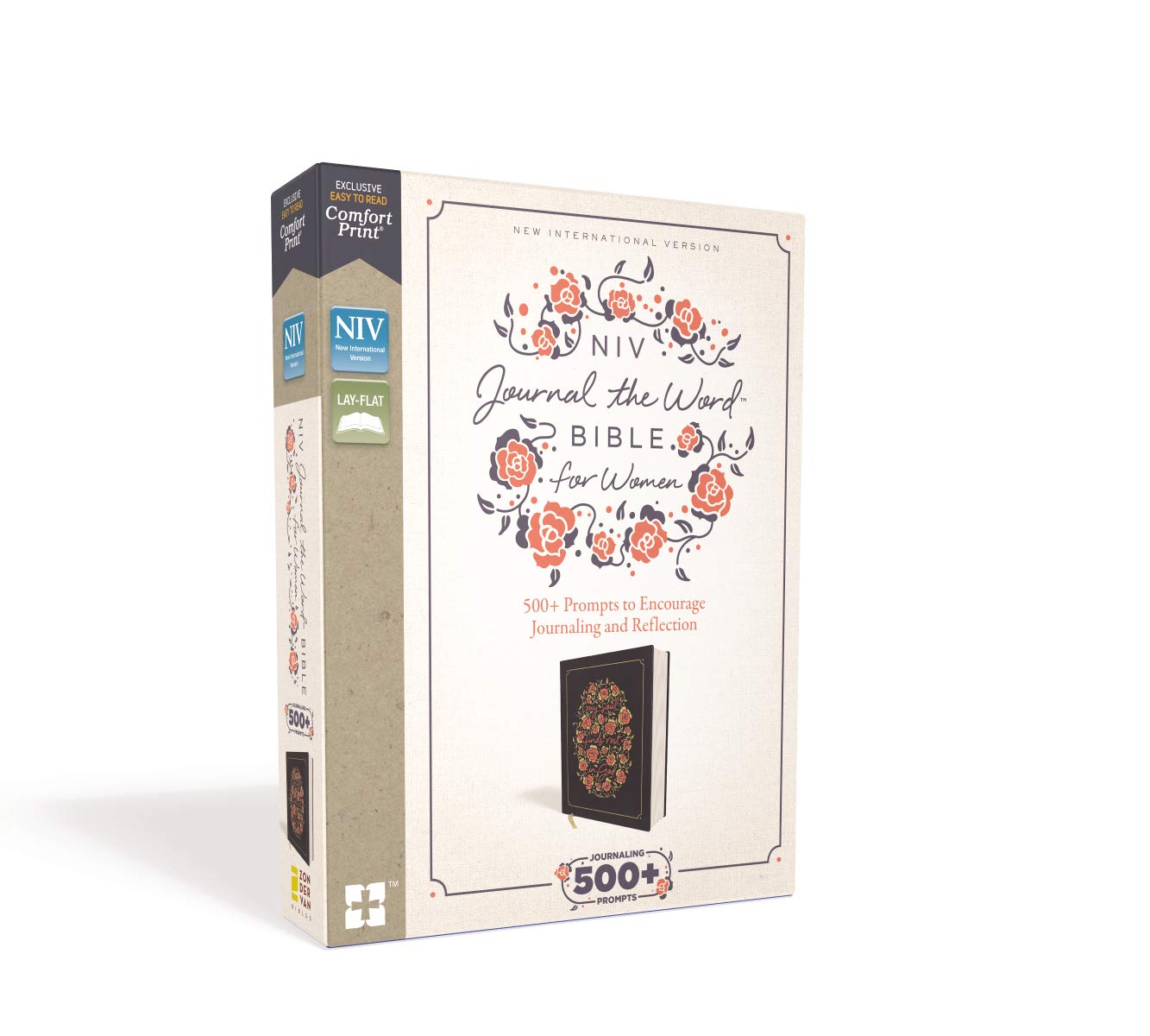 NIV, Journal the Word Bible for Women, Cloth over Board, Navy, Red Letter, Comfort Print: 500+ Prompts to Encourage Journaling and Reflection