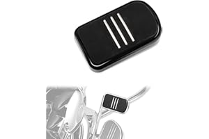 WOWTK Large Brake Pedal Pad fits for Harley ’12-’16 FLD, ’86-’17 FL Softail and ’80-later Touring and Trike,for CVO Electra Glide Road Glide Road King Street Glide Electra Glide Fat Boy,Black