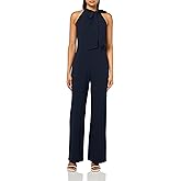 Vince Camuto womens Sleeveless Tie Neck Stretch Jumpsuit