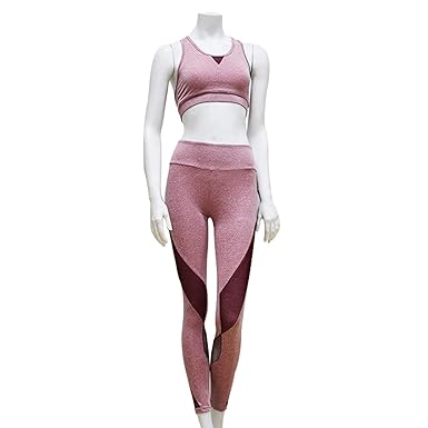Yoga Set Sports Bra Yoga Top Padded Running Pantalon Yoga ...