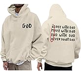 Sulayesh Christian Hoodies for Men Inspirational God Faith Jesus Sweatshirts Vintage Bible Verse Graphic Pullover Hoodie