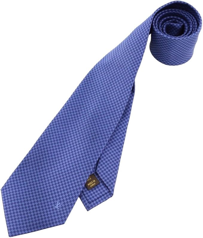 Amazon ルイヴィトン ネクタイ メンズ ブルー M 並行輸入品 ネクタイ 通販