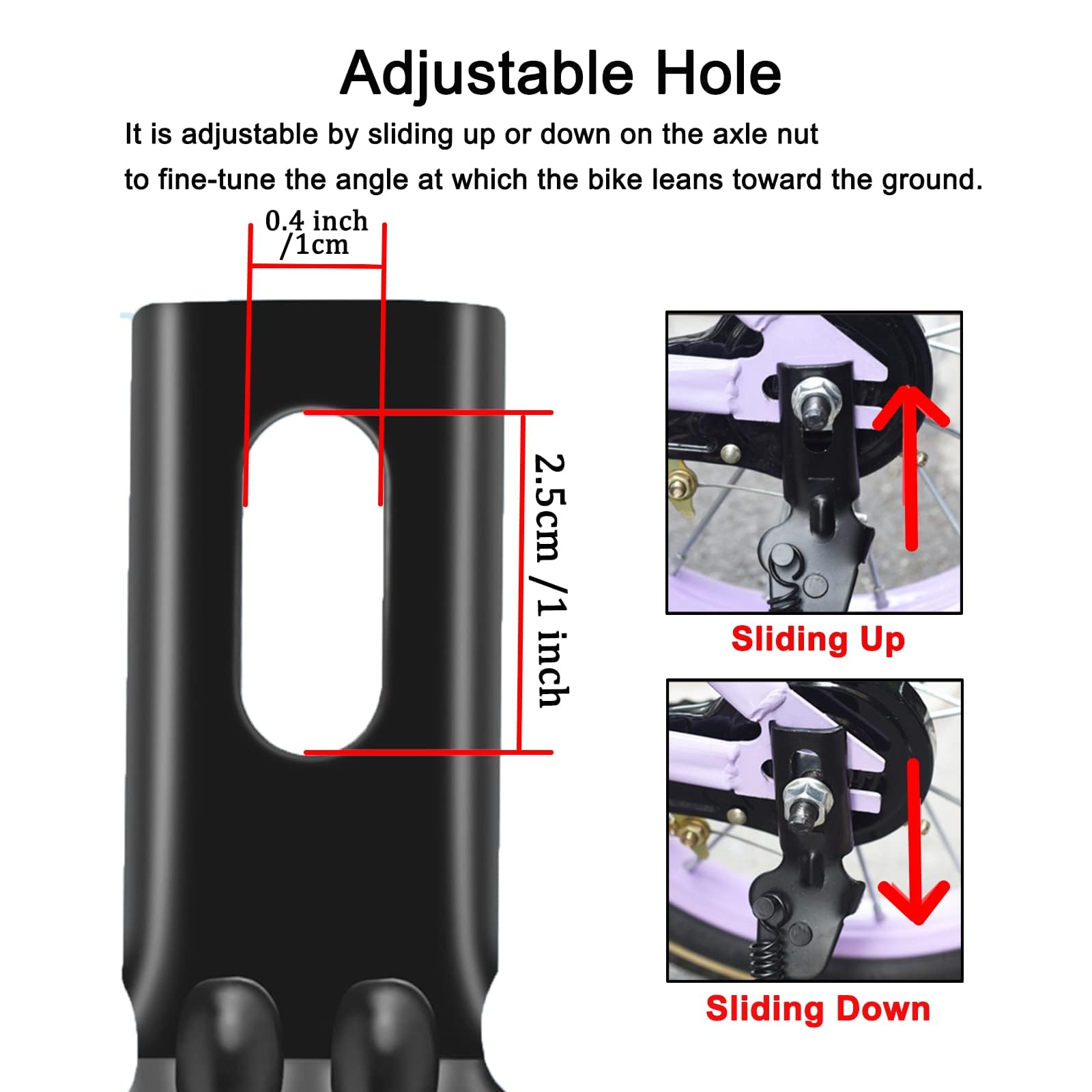 SEISSO Bike Kickstand for Kids Bike, Universal Rear Side Bicycle Kick Stand, Premium Steel with Pad, Replacement Child Kickstand