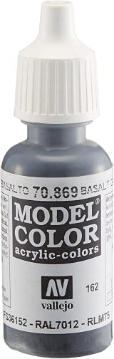 Vallejo Model Color Basalt Grey 17 ml Acrylic Paint Eyedropper Bottle