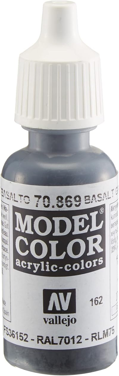 Vallejo Model Color Basalt Grey 17 ml Acrylic Paint Eyedropper Bottle