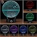 3D Optical Illusion Night Light - 7 LED Color Changing Lamp - Cool Soft Light Safe For Kids - Solution For Nightmares - Star Wars Death Star