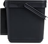 TATAY 6 L Organic Kitchen Waste Bin with Holder and Screws Black view 2